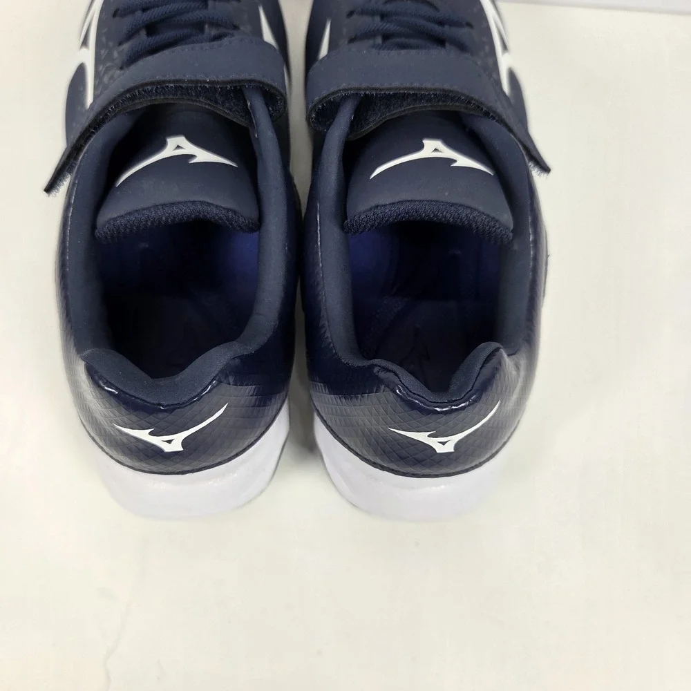 Mizuno Unisex Kids' Wave Select Nine Jr Baseball Cleats Navy/White Size 3